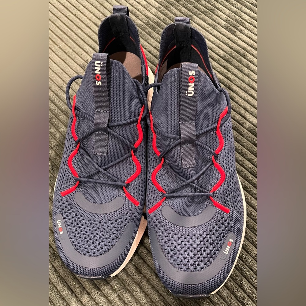 Unos Unisex Sneakers Blue With Red Mens Size 8-9/Womens 9.5-10.5 NWOT
